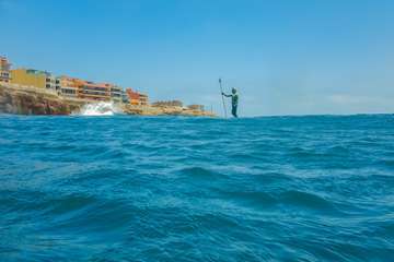 Oleaje en las playas de Telde/Antonio Rico.